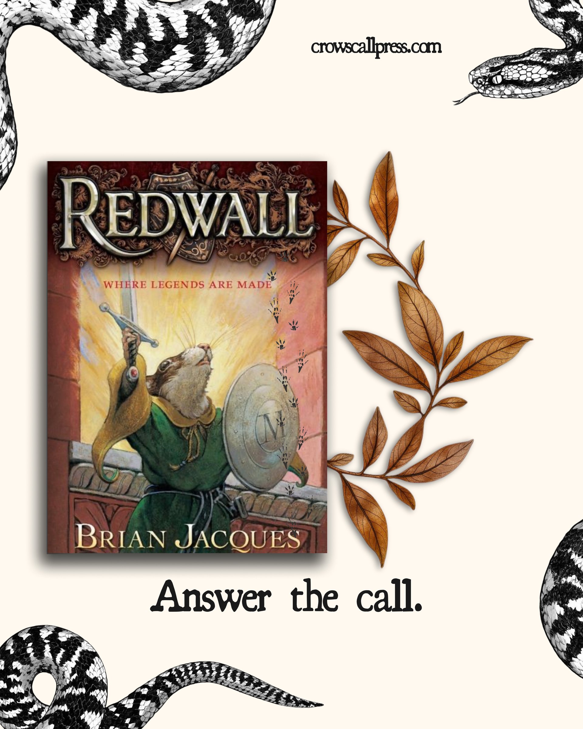 Promotional graphic for Redwall
