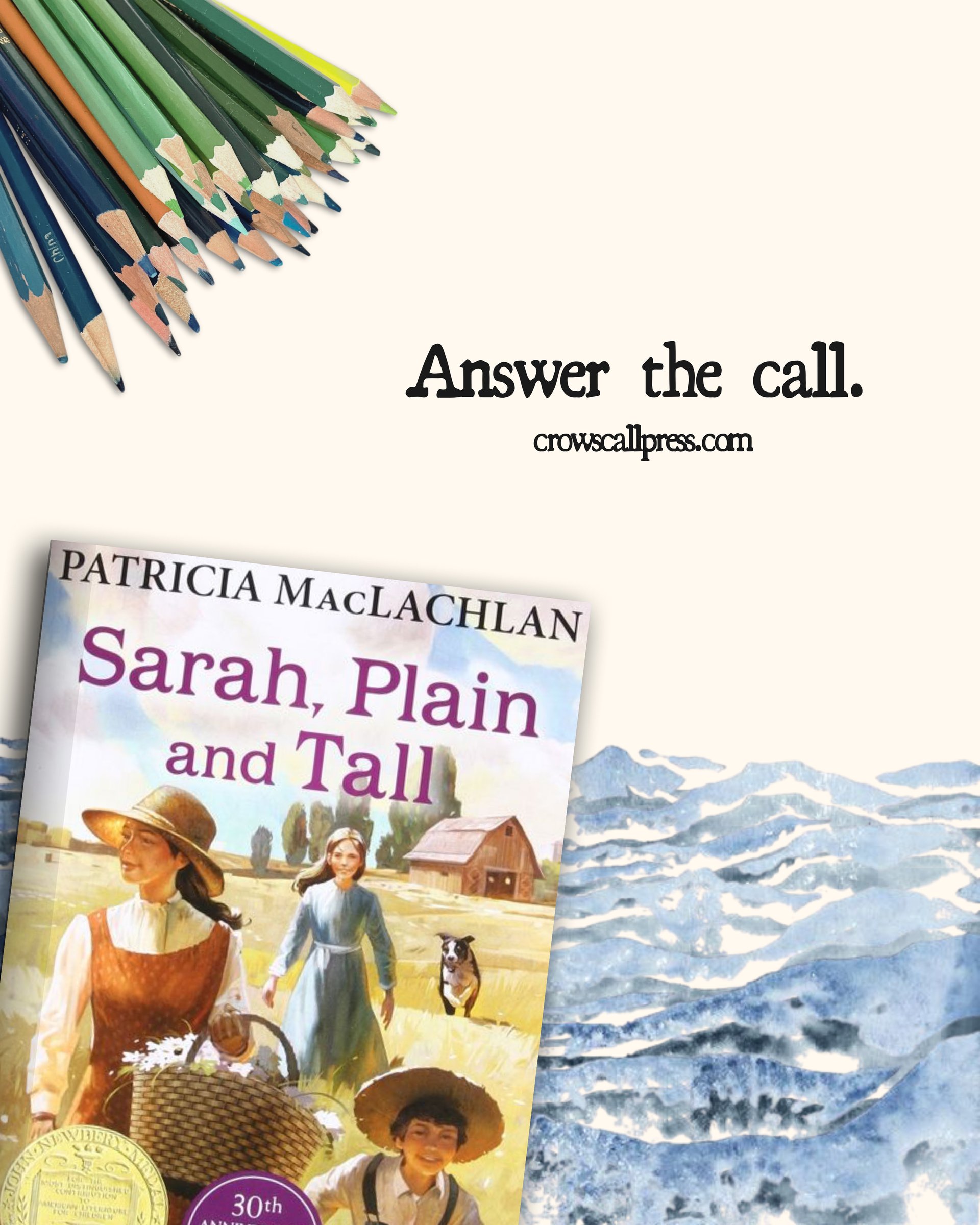 Promotional graphic for Sarah, Plain and Tall